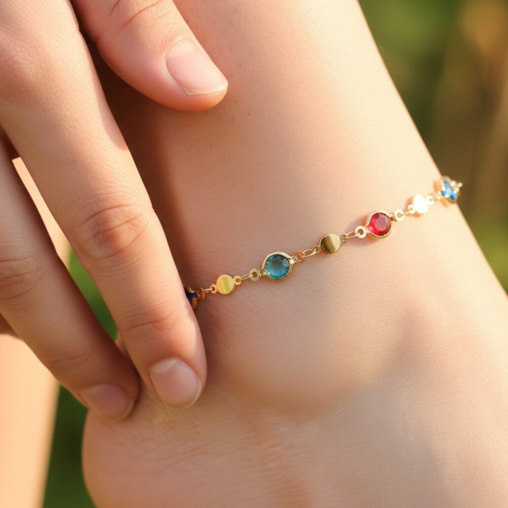 Minimalist Anklet, Sleek & Modern Design, Women’s Fashion, YC110464-A